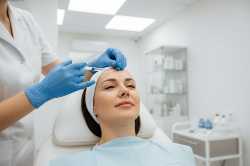 Botox face injection